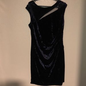 Blue Velvet Dress
